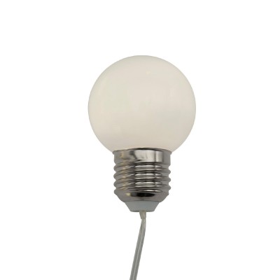 Ghirlandă cu LED-uri, decor globuri mate, 20 LED alb cald - LP 20/WW